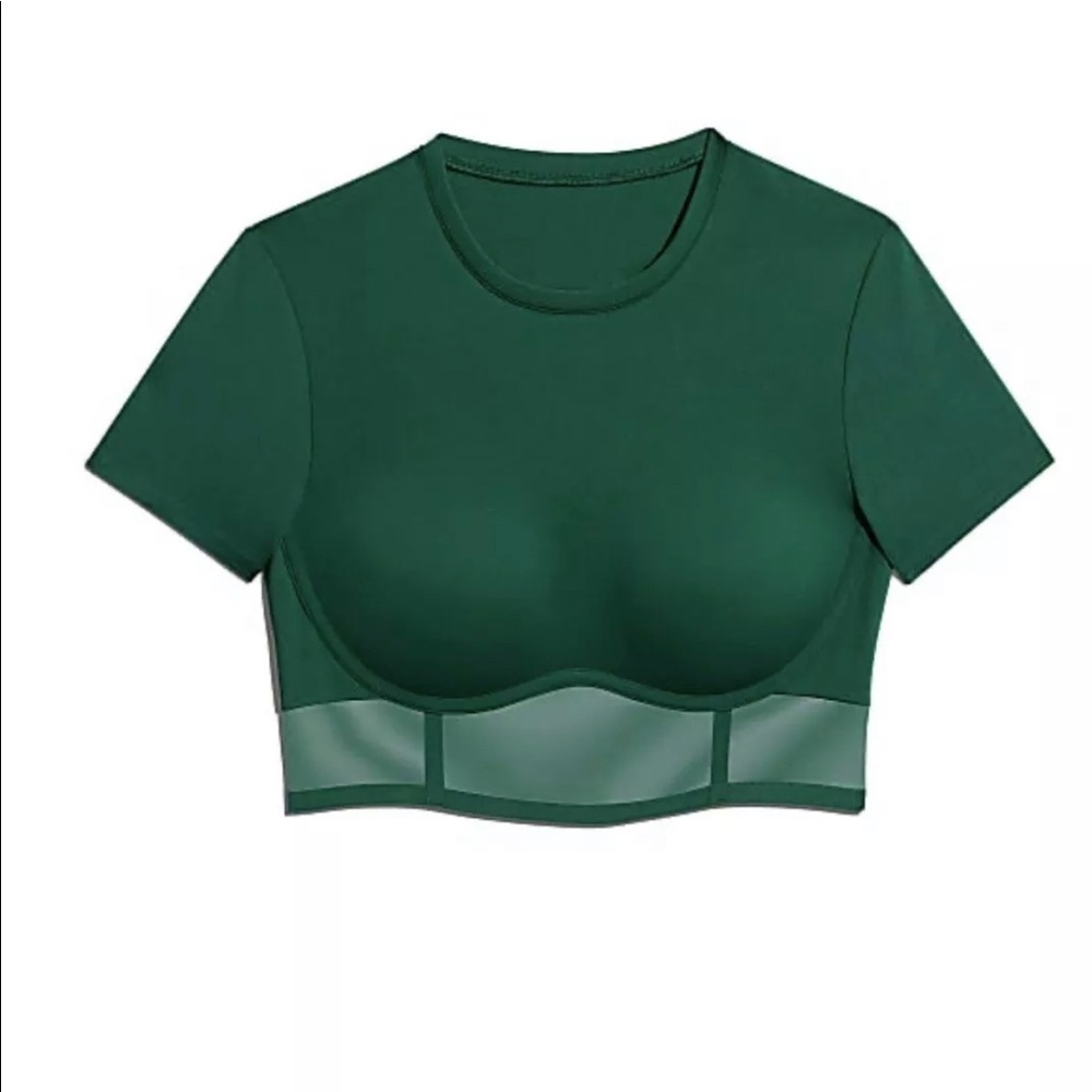 Adidas XIvy Park Corset Crop Top Green Size Medium